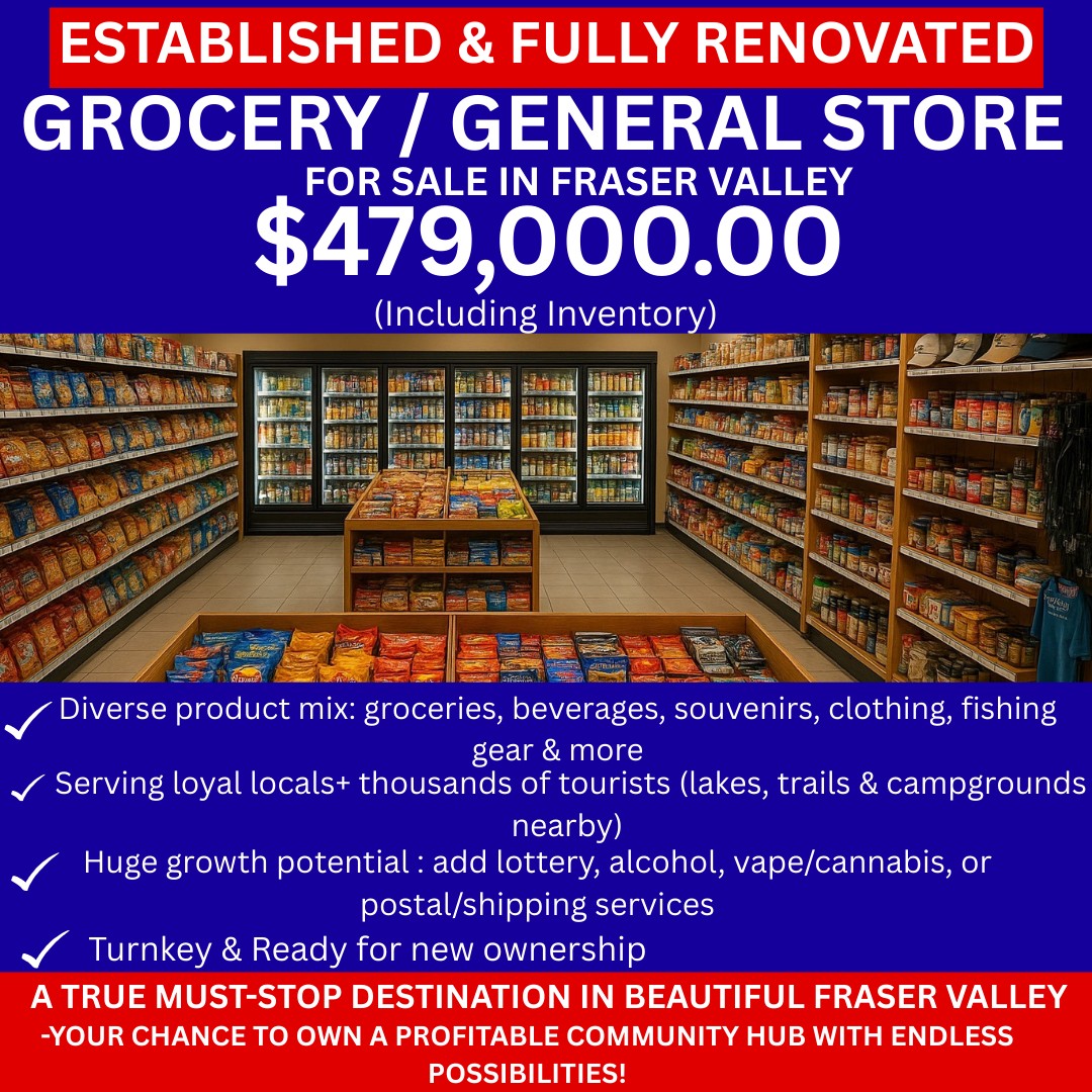 General Store for sale in Fraser Valley